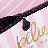 Believe in Yourself Pink Pencil Bag