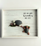 Turtle Shadowbox "Not All Who Wander Are Lost"