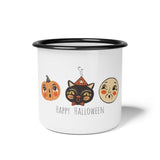 Vintage Happy Halloween Enamel Camp Cup