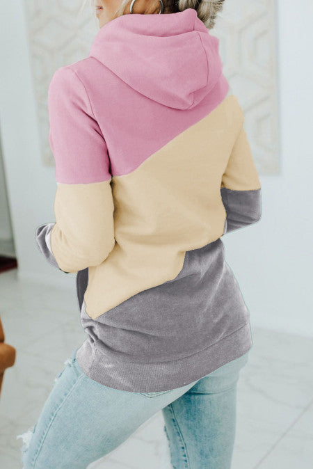 Pink colorblock store hoodie