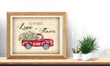 All You Need Is Love & Flowers Art Print 11X14