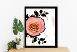 Modern Rose Art Print 11X14