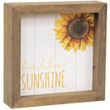 Hello Sunshine Two-Sided Framed Sign