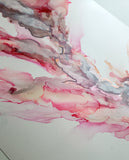 Volcano Original Alcohol Ink Abstract Painting 11X14