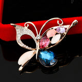 Colorful Opal Butterfly Brooch