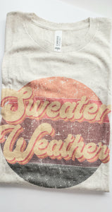 Sweater Weather (Oatmeal) Retro Graphic T-Shirt