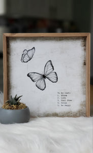 Butterfly Inspirational Wall Plaque