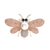 Gold Tone Enameled Queen Bee Brooch