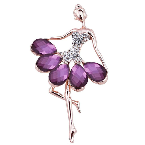 Dancing Girl Alloy Brooch