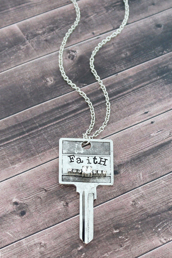 Faith Key Necklace