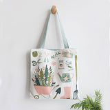 Gardening Floral Canvas Tote