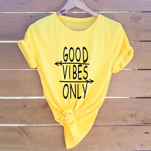 Women's Good Vibes Cotton Casual Tee