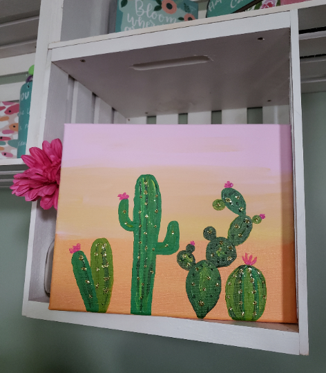 Original Cactus 8X10 Painting