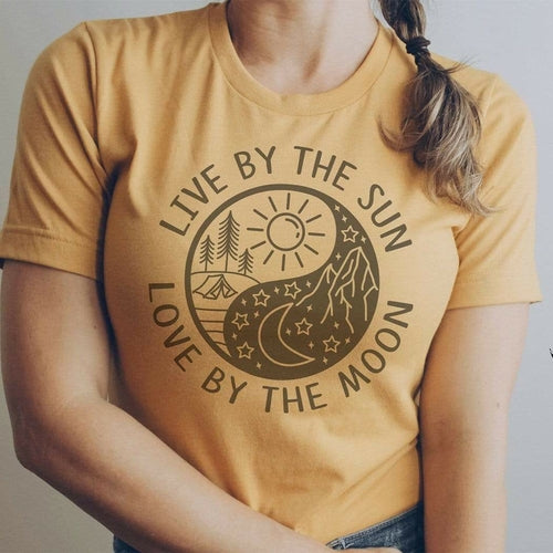 Live By The Sun, Love By The Moon Graphic T-Shirt